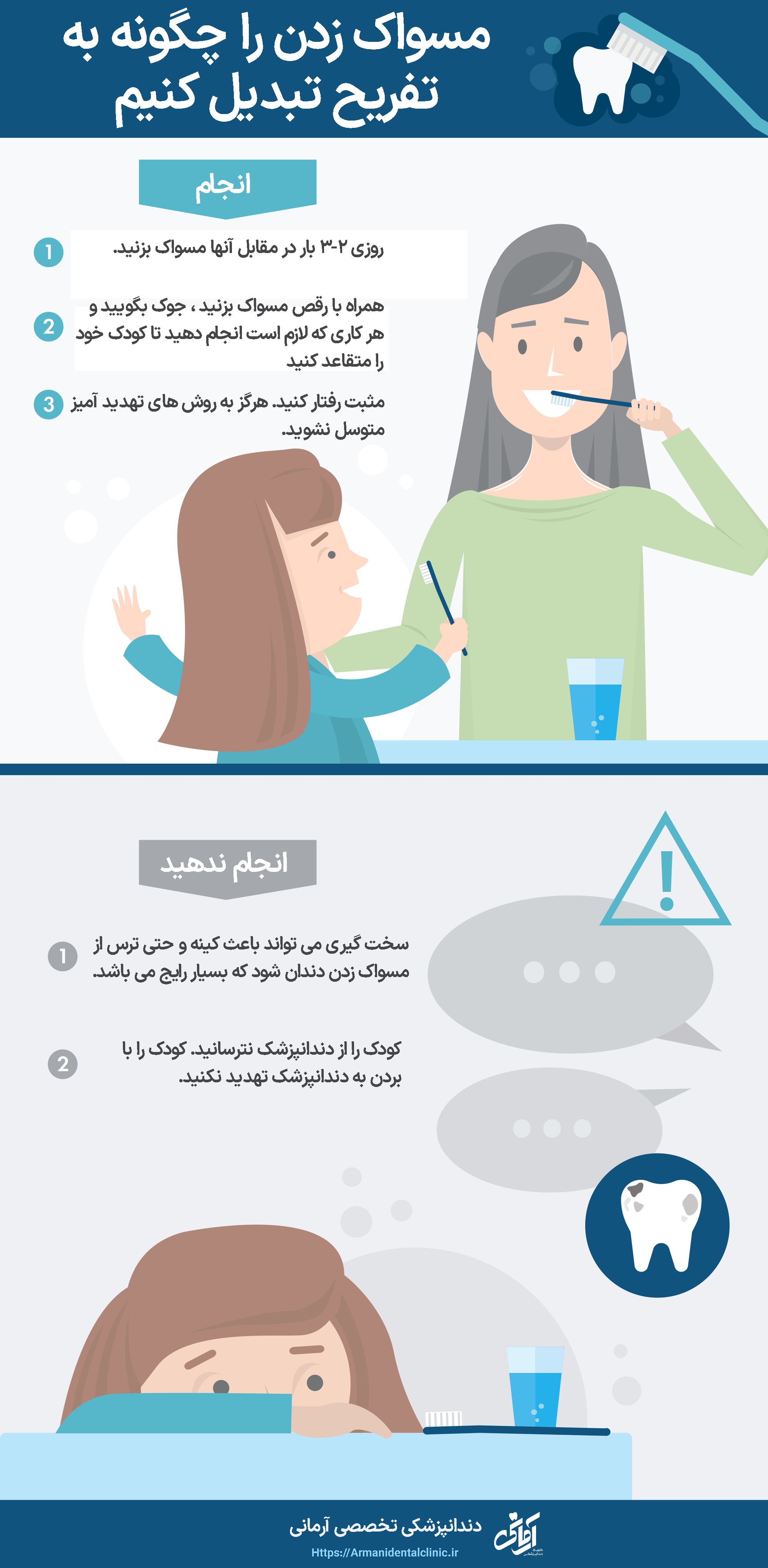 مسواک زدن را چگونه به تفريح تبديل كنيم